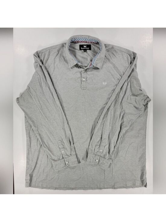 Buttercloth Other - Butter Cloth Shirt Men 3XL XXXL Polo Long Sleeve Stretch Comfort Gray